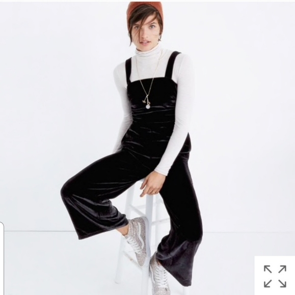 Madewell Pants - Madewell Crushed Velvet Overall Jumpsuit